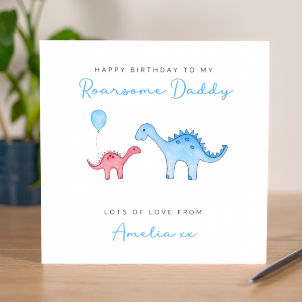 Happy Birthday Roarsome, Dinosaur Card, Dino, Birthday Boy, Birthday Girl,  Child