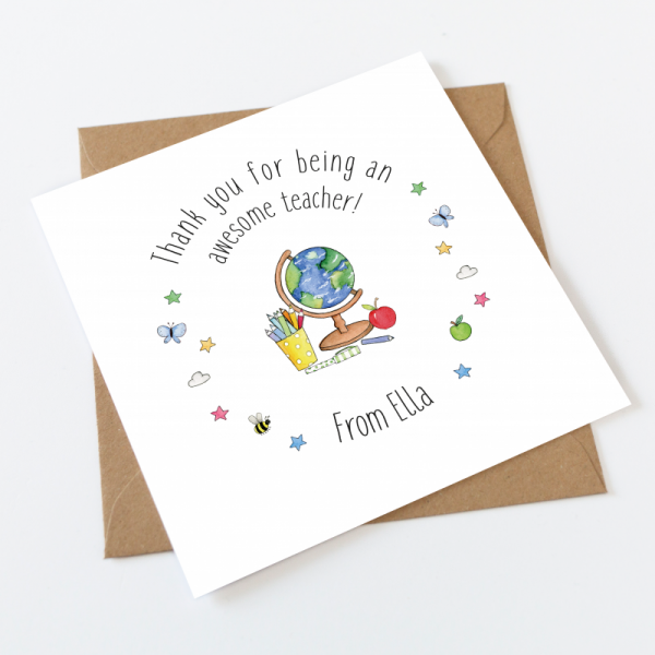 Personalised Teacher Thank You Card - Teaching Assistant - Teacher