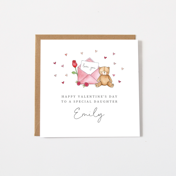 Personalised 1st Valentine's Day Card For a Girl - Just For Cards ...