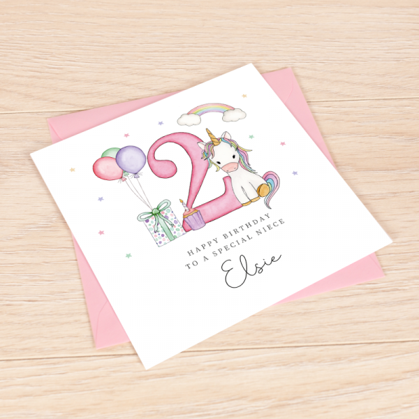 Unicorn Kids Relation Birthday Card: For A Magical Daughter, Sister, Niece, Any Relation – Prints With Personality