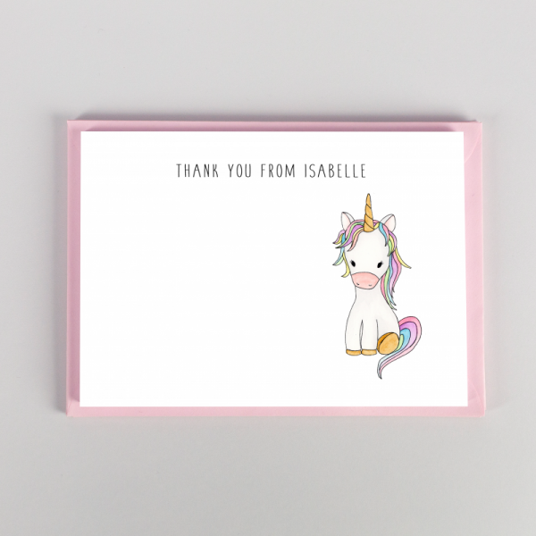 Unicorn Notecards - Thank You Cards Packs