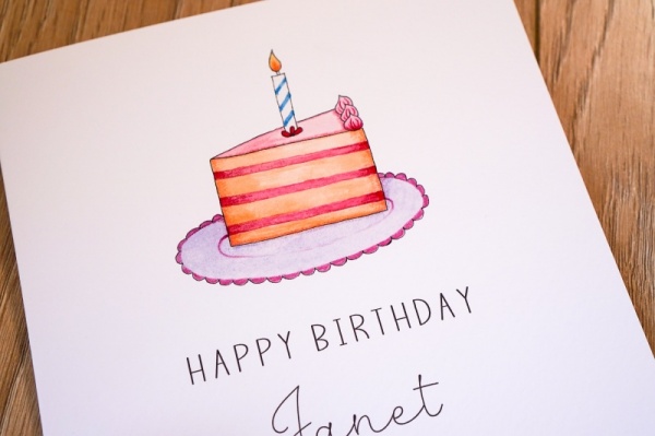 Personalised Cake Birthday Card