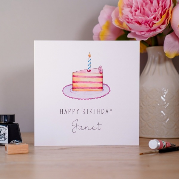 Personalised Cake Birthday Card