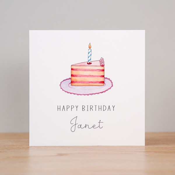 Personalised Cake Birthday Card