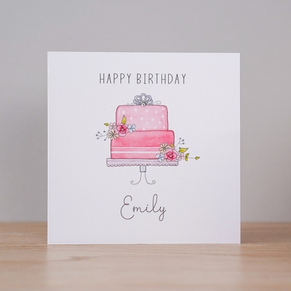 Personalised Birthday Card - Cake