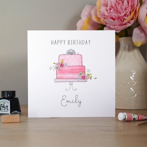 Personalised Birthday Card - Cake