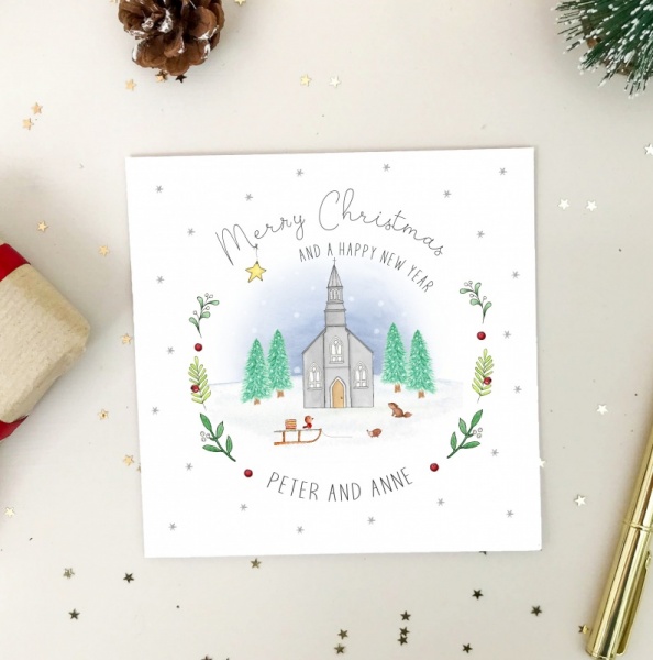 Personalised Church Christmas Card - Religious Christmas Card