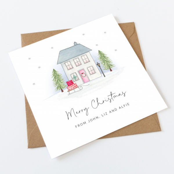 Personalised Christmas Card Packs - Family Home