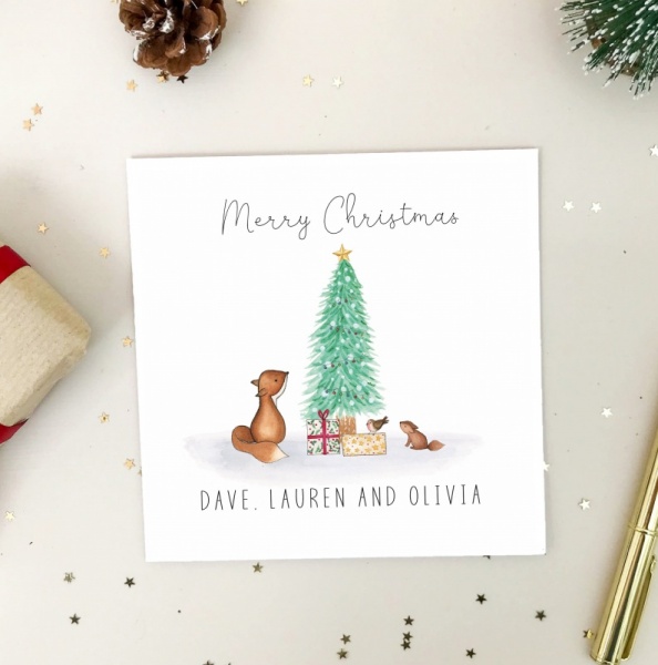 Christmas Card - Fox and Squirrel