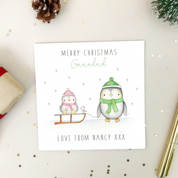 Personalised Christmas Card For Daddy, Dad, Grandad