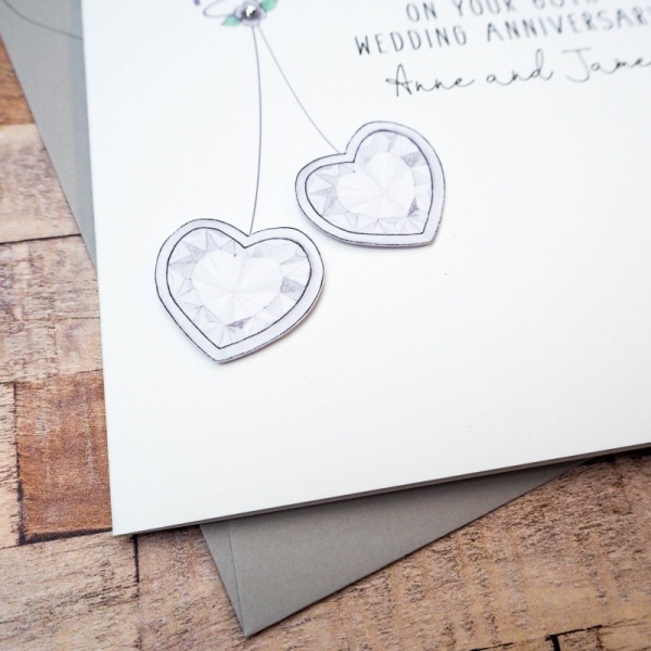 Personalised Diamond Wedding Anniversary Card