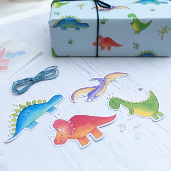 Dinosaur wrapping paper