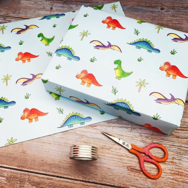 Dinosaur wrapping paper