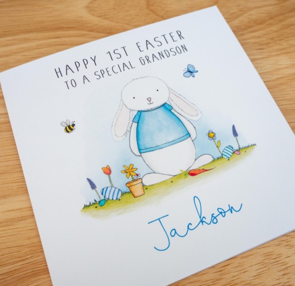 Personalised Easter Card - Personalised Boys Easter Card - Grandson, Son, Nephew