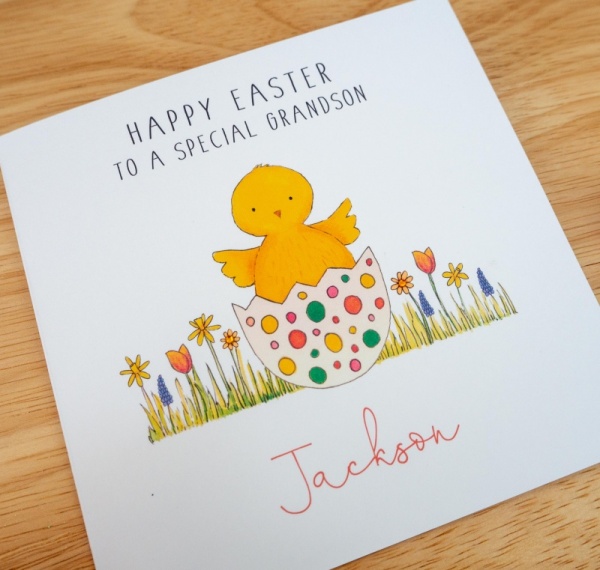 Personalised Easter Card - Chick