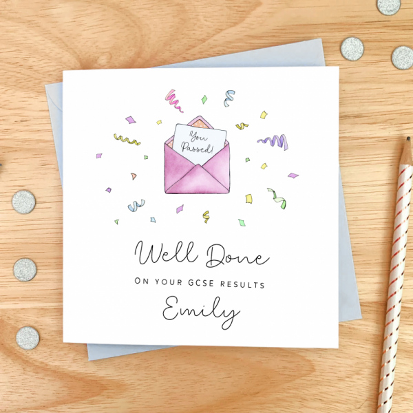 Personalised Well Done On Passing Your Exams Card - GCSE, A Level, SATS