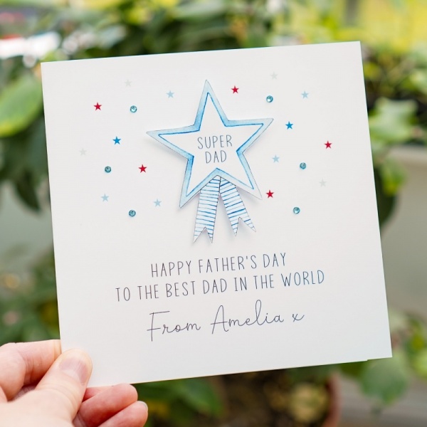 Personalised Father's Day Card - Super Dad