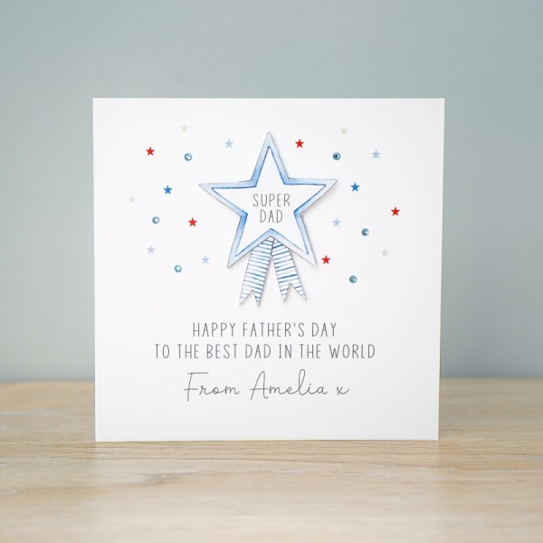 Personalised Father's Day Card - Super Dad