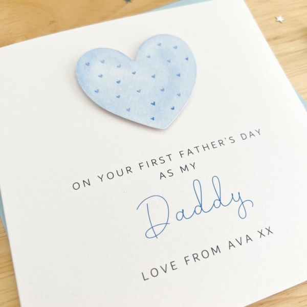 Personalised 1st Father's Day Card  - Heart