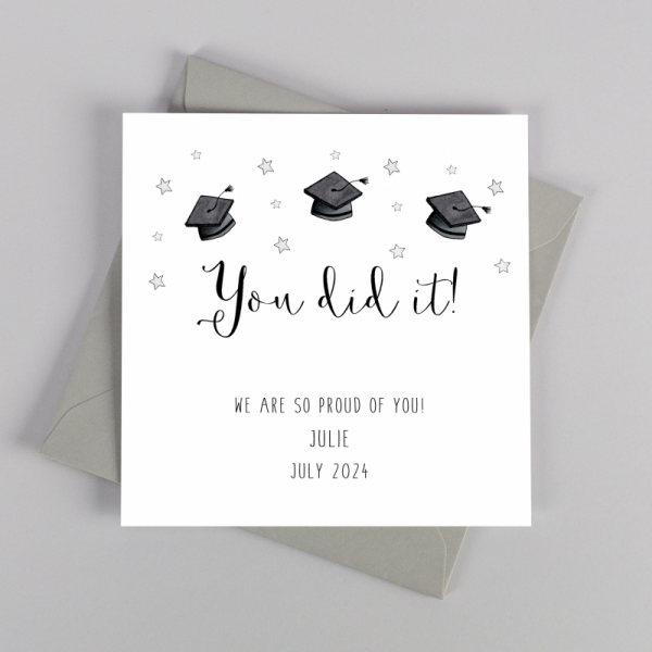 Personalised Graduation Card - You Did It!
