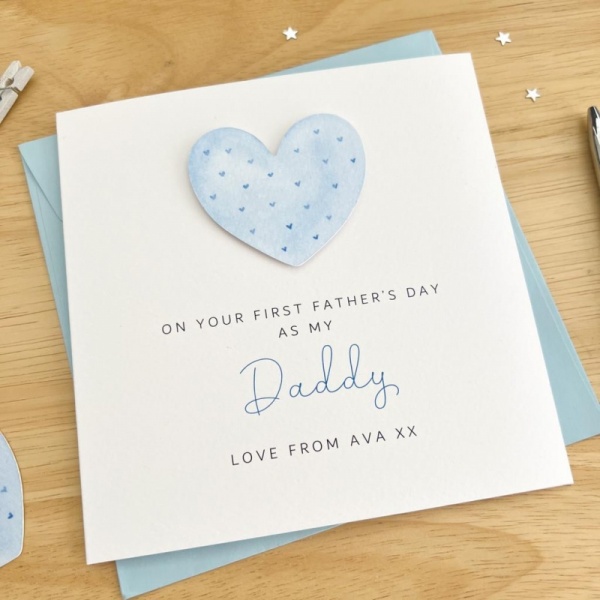 Personalised 1st Father's Day Card  - Heart