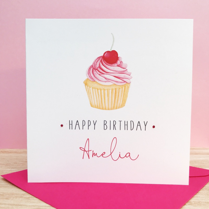 Personalised Cupcake Birthday Card