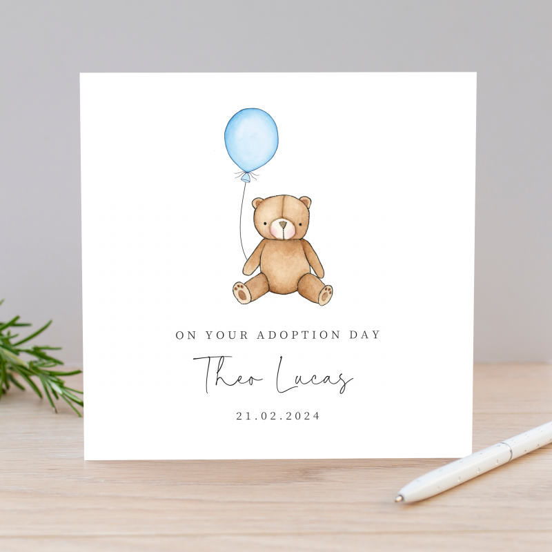 Personalised Adoption Card for a Boy