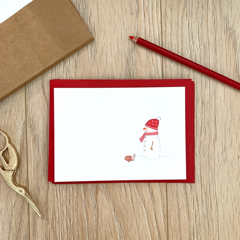Snowman Christmas Notecards - Thank you cards