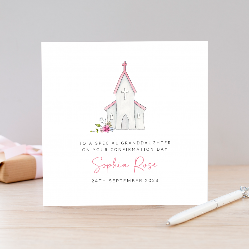 Personalised Confirmation Day Card - Girl