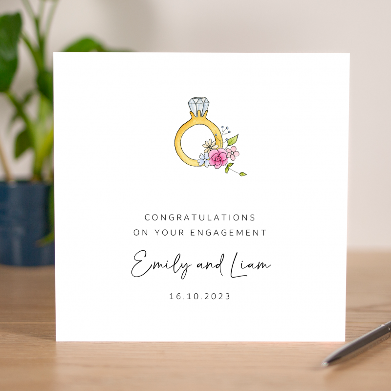 Personalised Congratulations On Your Engagement Card