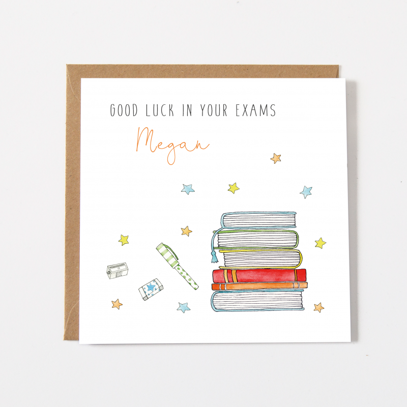 Personalised Good Luck In Your Exams Card