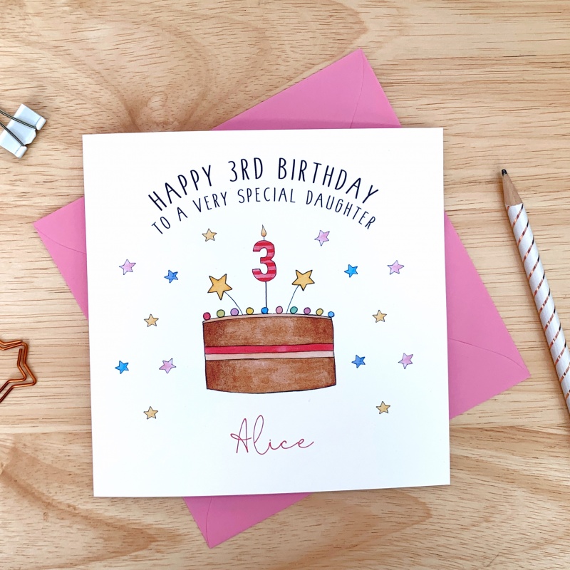 Personalised Girls Birthday Card - Any Age