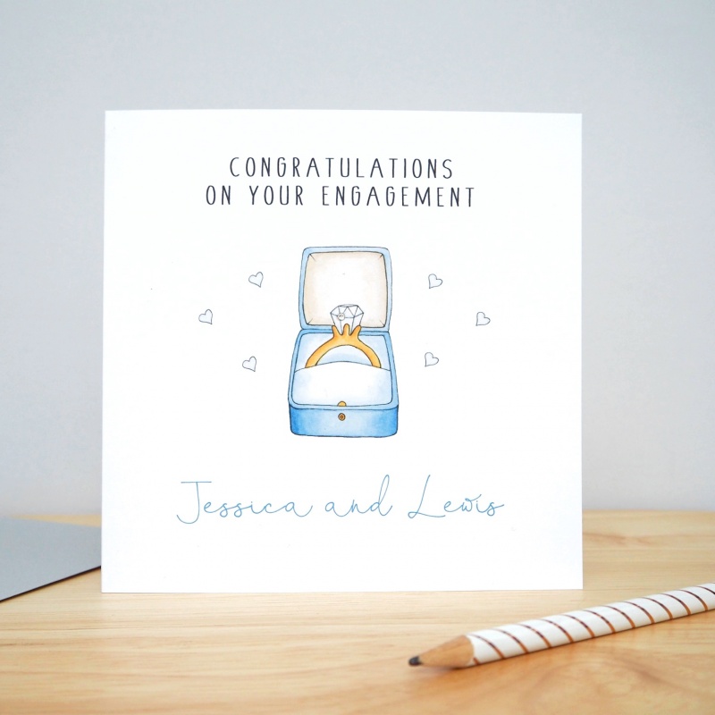 Personalised Engagement Card - Ring in box card