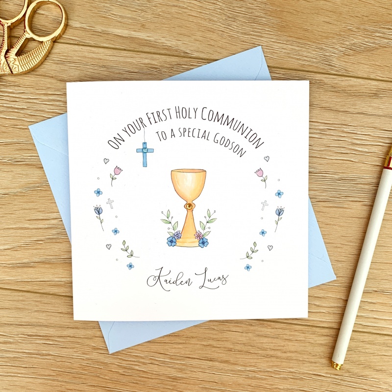First Holy Communion Card for a boy