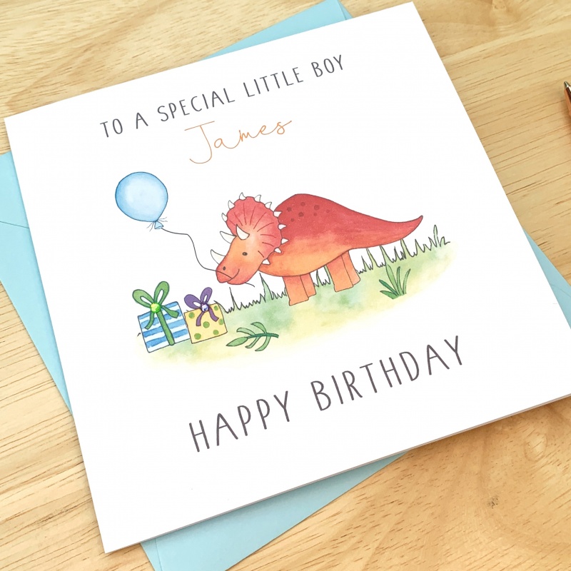 Personalised Dinosaur Birthday Card