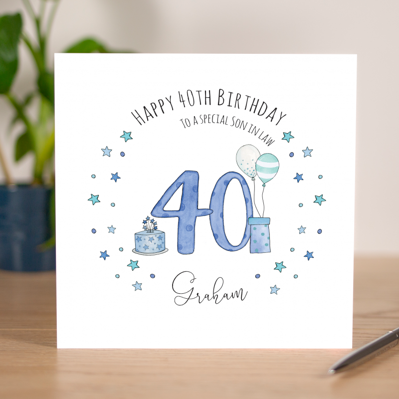 Personalised Male Birthday Card - 18th, 21st, 30th, 40th