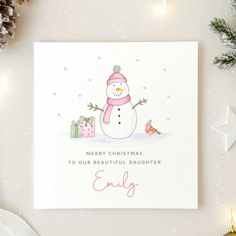 Personalised Girls Christmas Card Daughter, Granddaughter, Niece — free download