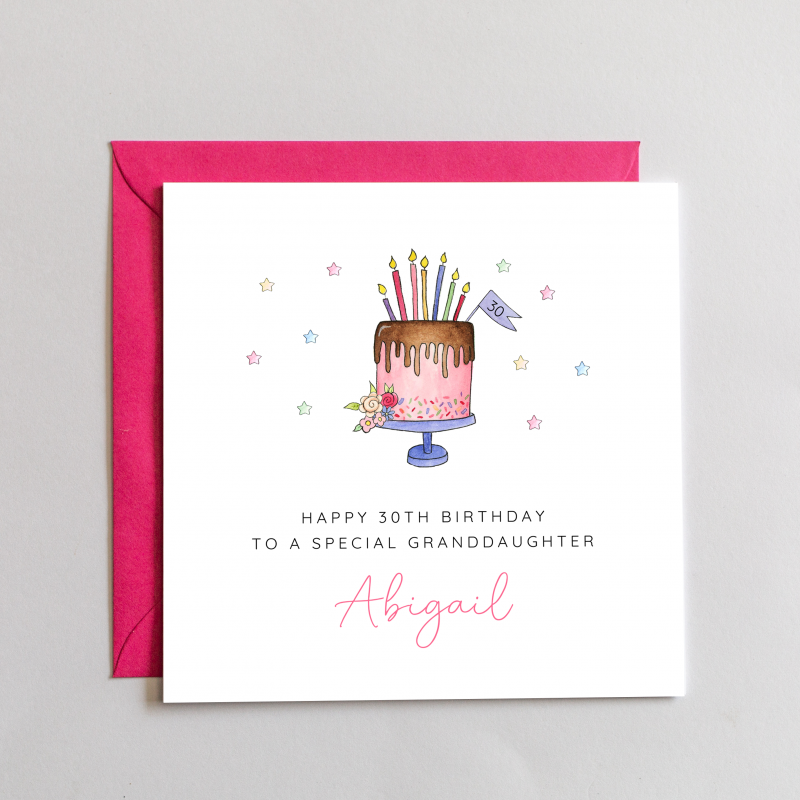 Personalised Birthday Card - Cake with candles - Just For Cards ...