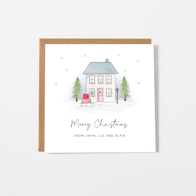 Personalised Christmas Card Packs - Family Home