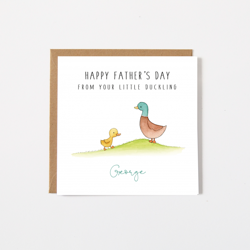 Personalised Father's Day Card - Duck and Ducklings