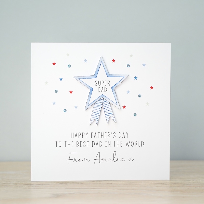 Personalised Father's Day Card - Super Dad