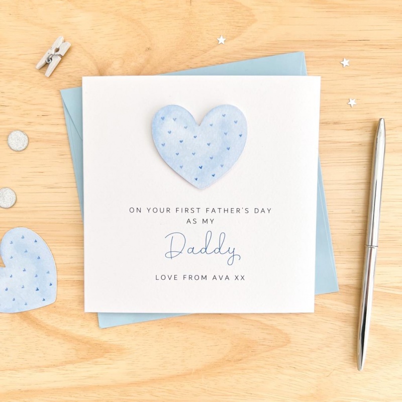 Personalised 1st Father's Day Card  - Heart