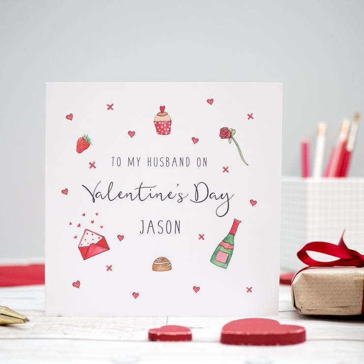 Personalised Valentine's Day Card, Husband, Wife, Girlfriend, Boyfriend, Partner
