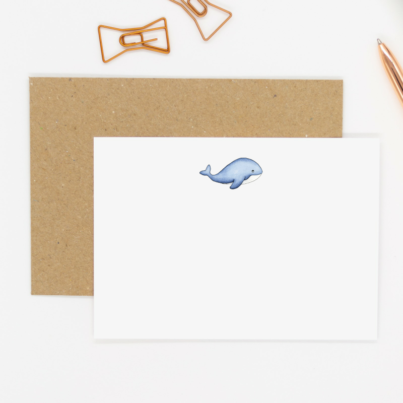 Whale Notecards -  Pack of 10