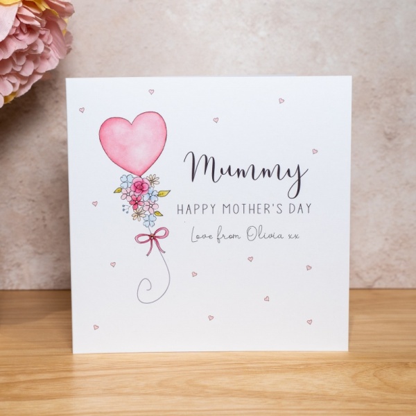 Personalised Mother's Day Card - Balloon