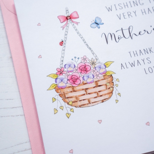 Personalised Mother's Day Card - Hanging Basket