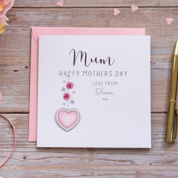 Personalised Mother's Day Card - Heart