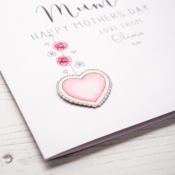 Personalised Mother's Day Card - Heart