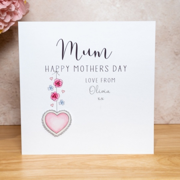 Personalised Mother's Day Card - Heart