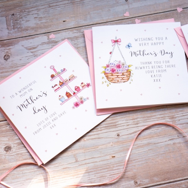 Personalised Mother's Day Card - Afternoon tea and cake